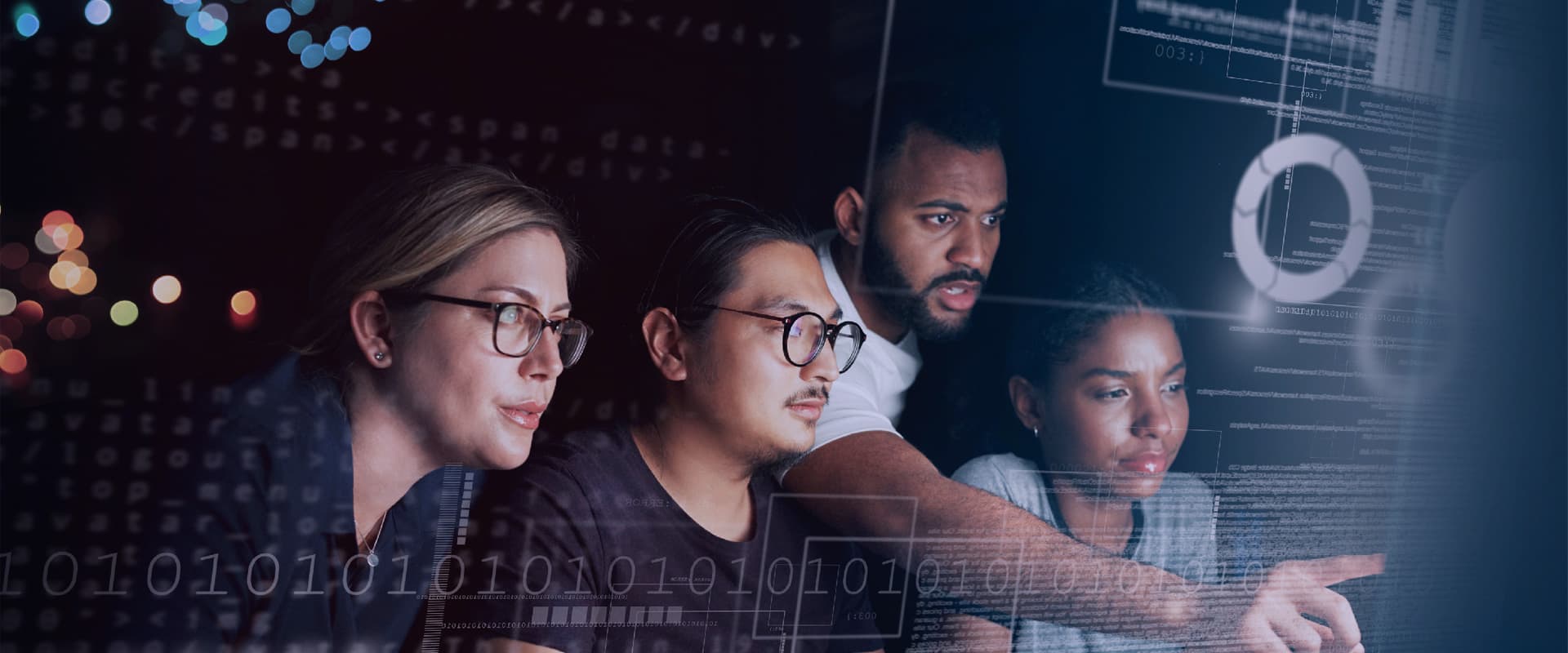 Custom software development hero background