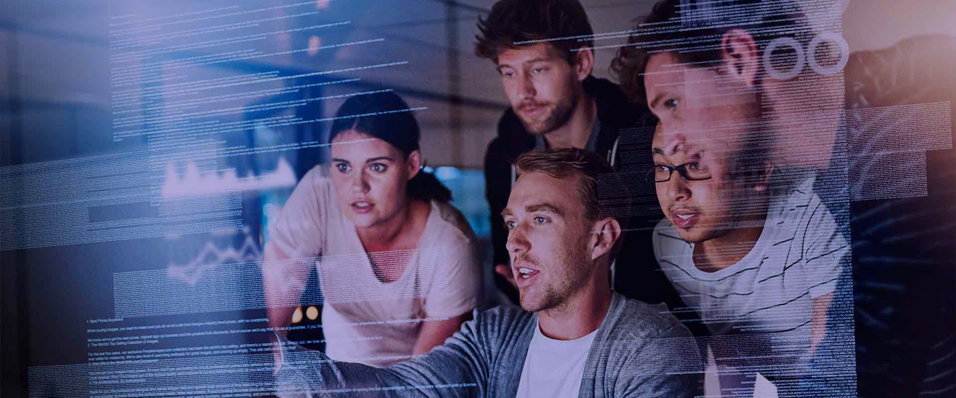 Digital transformation hero background