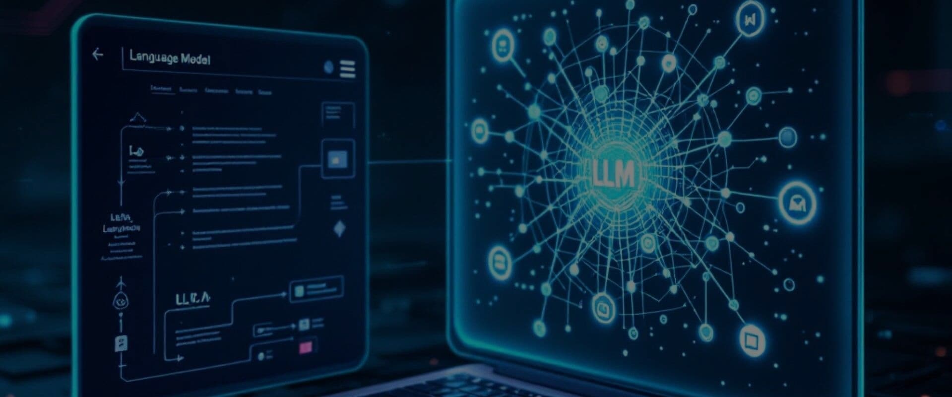 LLM custom development hero background